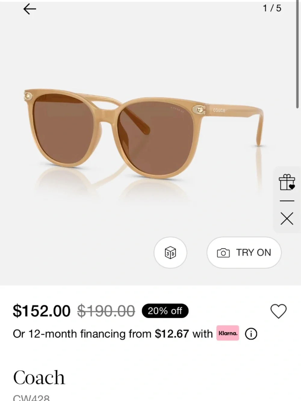 Coach women glasses